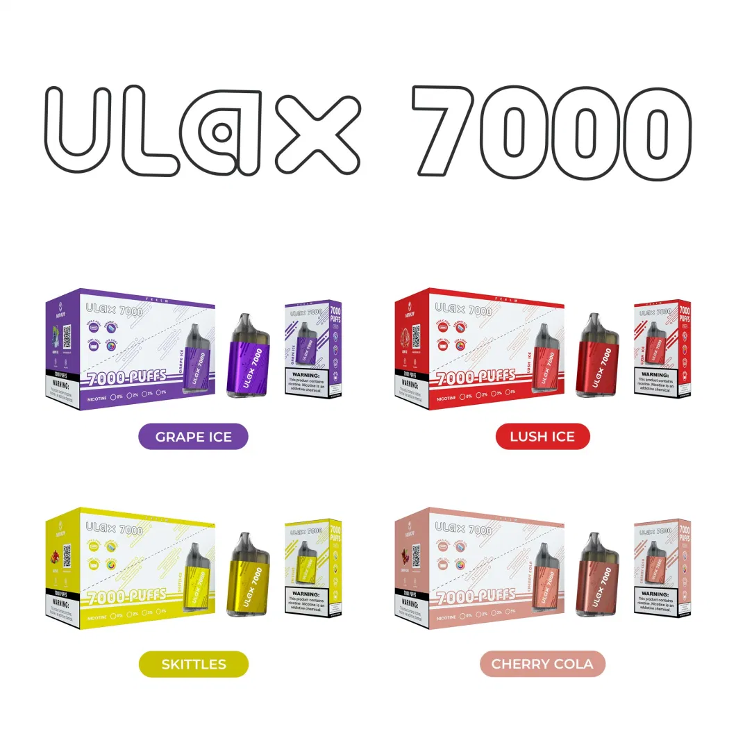 Wholesale Disposable Vape Pen Ceramic Coil Randm Ulax 7000puffs Vape