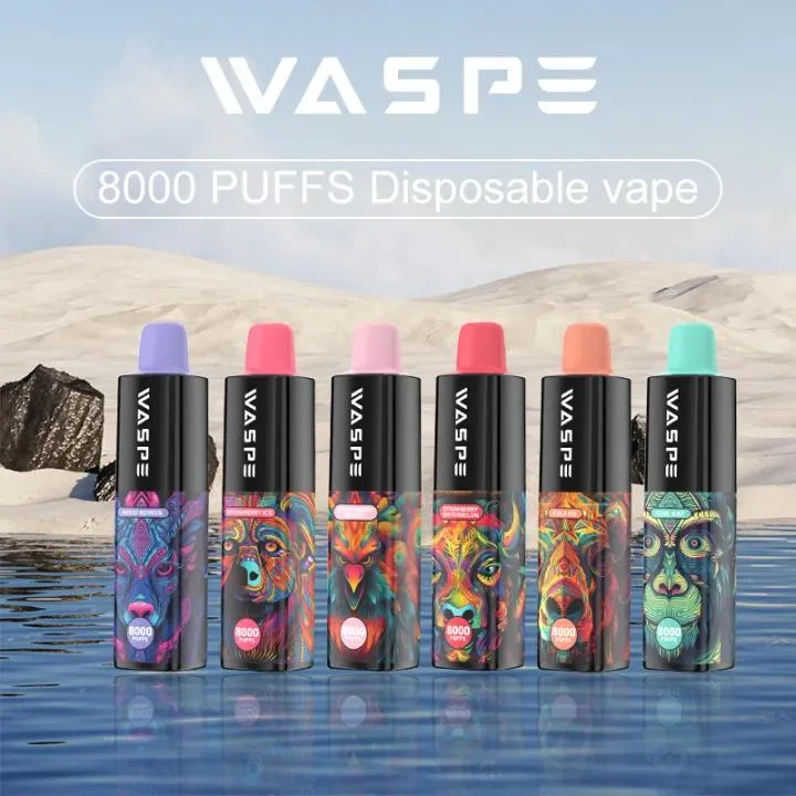 Original Pod Vape Waspe 8000 Puffs E-Cigarette Miou Puff Bar E Liquid Red Bull Ice Disposable Vape