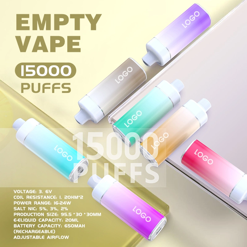 OEM Puffs 10K 15K/15000 Puffs Private Brand Logo Name Custom Empty Vape Wape Big Vapor Cig Mod